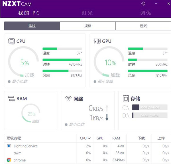 nzxt cam软件